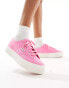 Superga 2790 pink flatform trainers