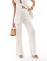 Style Cheat linen trousers in cream co-ord