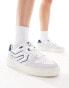 Levi's Glide L chunky trainers with patch logo in white and navy