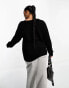 ONLY Curve v neck jumper in black