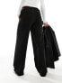 Vila mix and match high waist wide leg trouser co-ord in black