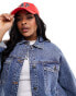 ASOS DESIGN Curve oversize 90's denim jacket in midwash blue