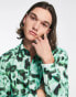 Twisted Tailor burgess shirt in neon green leopard print