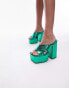 Topshop Rori platform mule in green