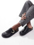 Stradivarius slip on mule in black