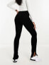 ASOS DESIGN legging with side split in black