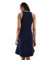 Vero Moda Tall knitted racer swing dress in navy