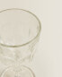 Raised design wine glass