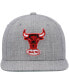 Men's Heathered Gray Chicago Bulls Hardwood Classics Team 2.0 Snapback Hat