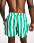 ASOS DESIGN swim shorts in short length in stripe