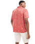 Levi's Sunset Camp short sleeve floral print shirt in red