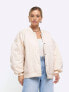 River Island Petite bomber jacket in light stone