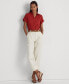 Double-Faced Stretch Cotton Ankle Pants