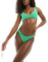 & Other Stories crinkle bikini brief in green