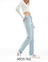 ASOS DESIGN Tall mid rise straight jean in pale blue