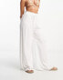 Iisla & Bird Exclusive beach drawstring trouser in white