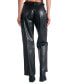 Women's Faux-Leather Cargo Pants