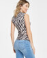 Women's Printed Draped-Front Sleeveless Top, Created for Macy's