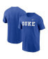 Men's Royal Duke Blue Devils Primetime Evergreen Wordmark T-Shirt