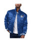 Starter x Men's Royal Toronto Blue Jays Silver Tab Satin Full-Snap Trucker Jacket