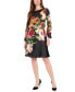 Women's Floral-Print Long-Sleeve Dress