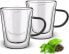 Lamart SZKLANKA LT 9120 300 ML VASO COLOR, 2 SZTUKI (TEA, LATTE, Z CZARNYM UCHWYTEM)