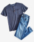 Little and Big Boys Solid Washed Henley T-Shirt, Created for Macy's