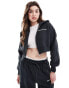 Good For Nothing co-ord crop oversized logo hoodie in black