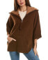 Hannah Rose Reversible Wool & Cashmere-Blend Poncho Women's Brown O/S