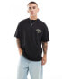 ASOS DESIGN oversized t-shirt in black with back print