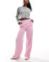 Object tailored wide leg trousers in pink