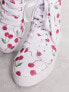 ASOS DESIGN Daz canvas high top trainers in cherry print