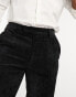 ASOS DESIGN smart co-ord skinny trousers in black corduroy