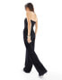 Edited bandeau utility jumpsuit in black