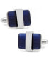 Wrapped Navy Cats eye Cufflinks