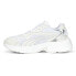 Puma Teveris Nitro Metallic Lace Up Womens White Sneakers Athletic Shoes 391098