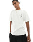 Jack & Jones oversized t-shirt with snake back print in white