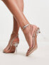 ASOS DESIGN Notion barely there heeled sandals in clear