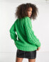 Y.A.S crochet button through cardigan in green