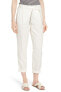 Womens Nordstrom Signature 151660 Linen Blend Tie Waist Pant Whit ivory sz 4