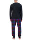 Men’s Ultimate 2-Pc. Long-Sleeve Henley Crew Top & Ultra Soft Flannel Jogger Pant Sleep Set