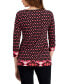 Women's Chain Lace-Up Border-Print Tunic, Created for Macy's