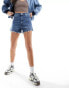 Levi's high waisted mom denim shorts in blue