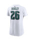 Women's Saquon Barkley White Philadelphia Eagles Player Name Number T-Shirt