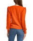 Qi Cashmere Ruffle Cashmere Sweater Women's Red Xl