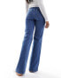 & Other Stories high waist flared jeans in mid blue