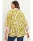 Plus Size June + Vie Lace-Trim Crinkle Blouse