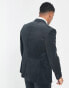 Noak skinny tuxedo suit jacket in black velvet