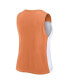 Women's Texas Orange/White Texas Longhorns Colorblock High Neck Tank Top