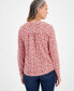 Petite Endless Border Printed Cotton Top, Created for Macy's